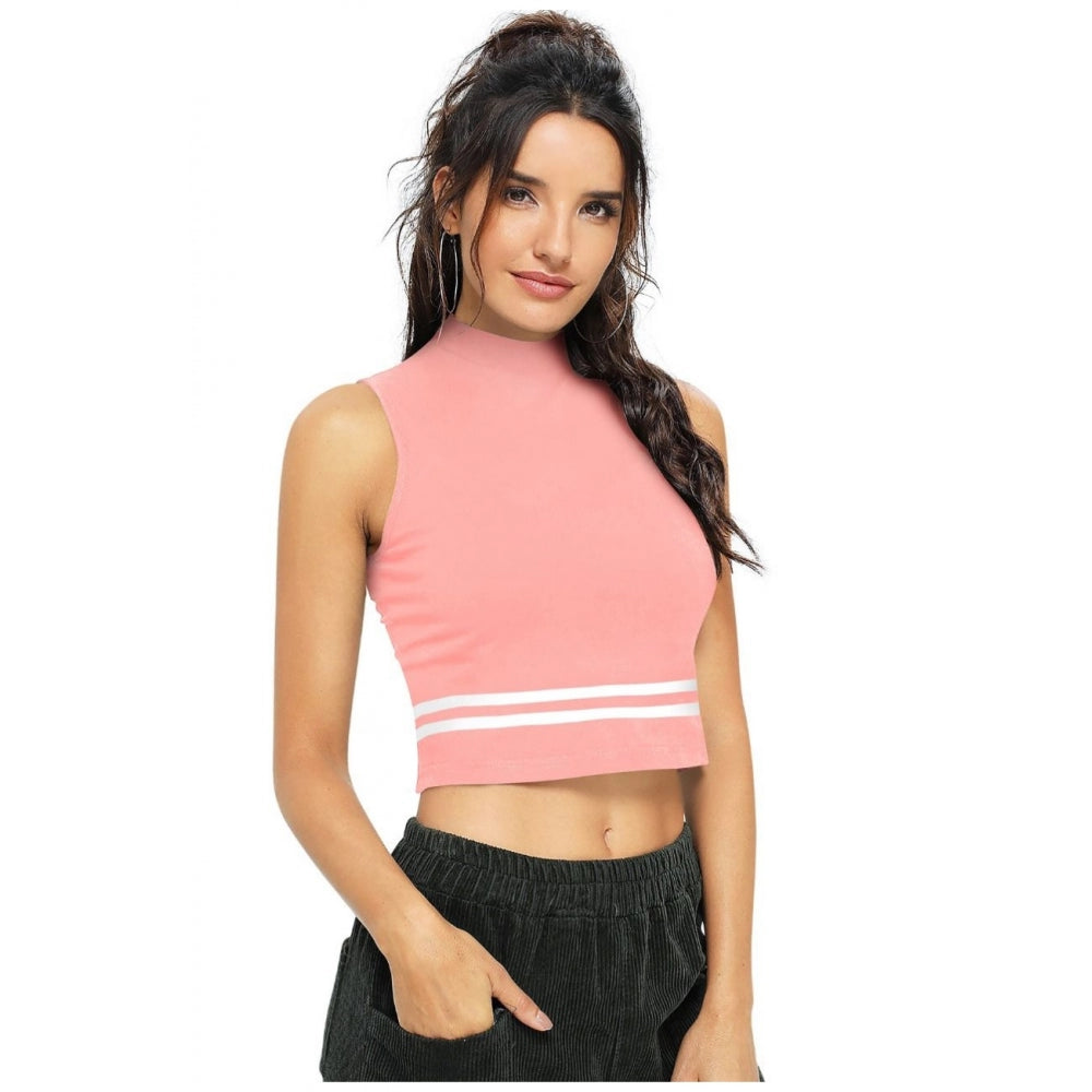Clothiq Generic Polyester, Knitting Western Wear Tops (Peach)