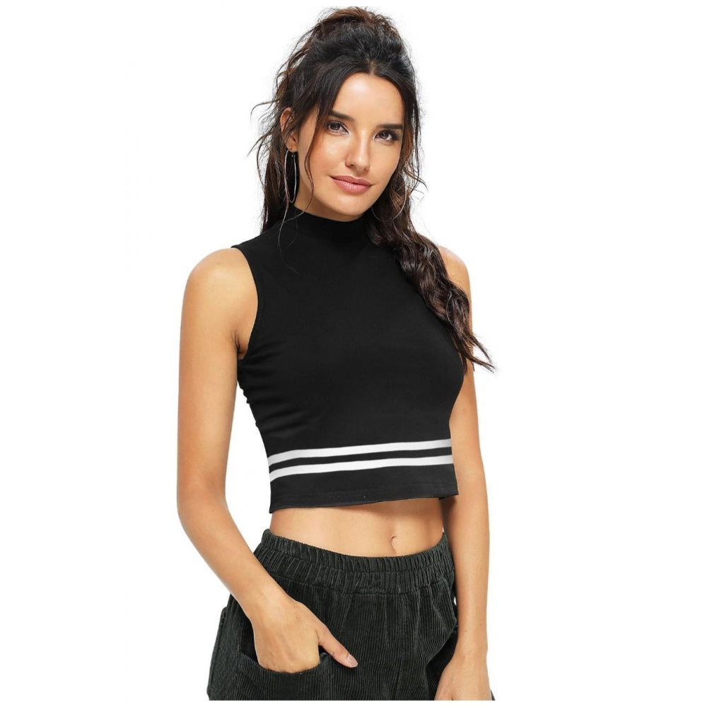 Clothiq Generic Polyester, Knitting Western Wear Tops (Black)