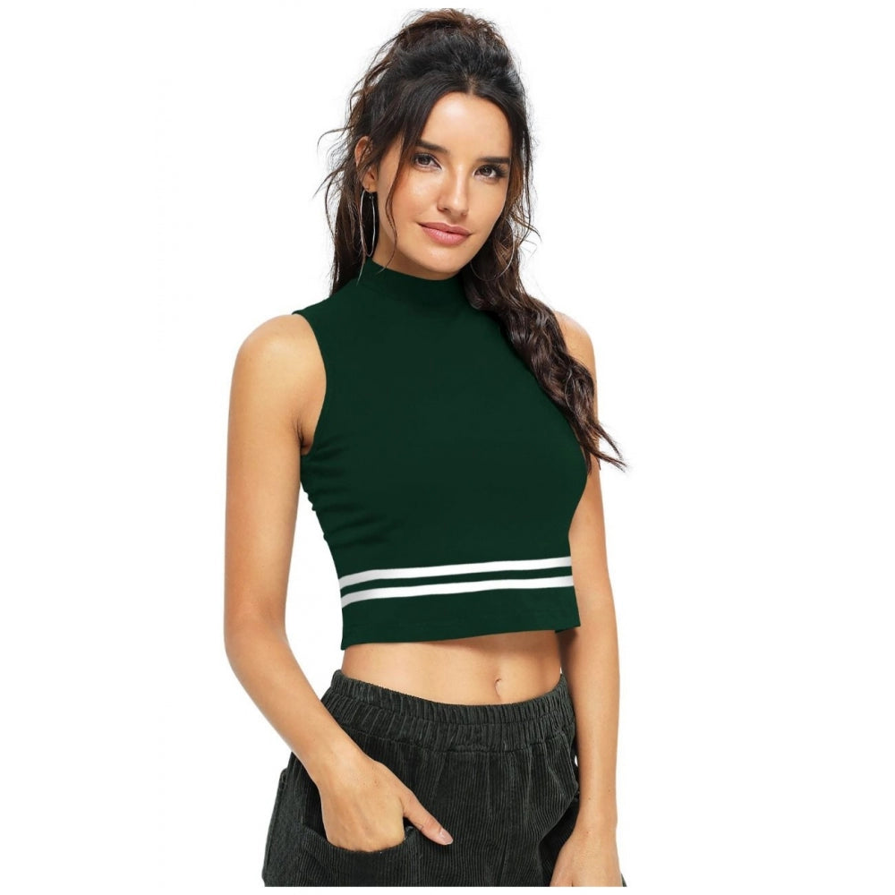 Clothiq Generic Polyester, Knitting Western Wear Tops (Green)